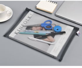 透明网纱文具收纳袋 简约实用，办公学习好帮手